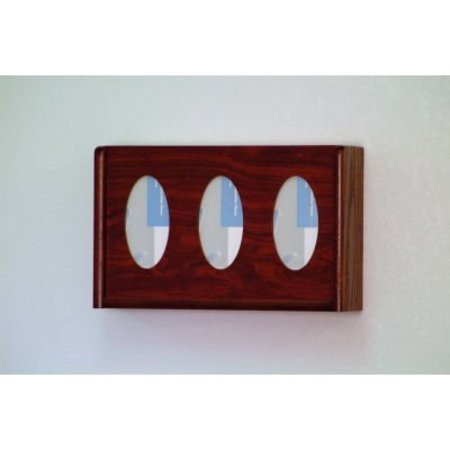 WOODEN MALLET 3 Pocket Glove/Tissue Box Holder - Mahogany GBW11-3MH